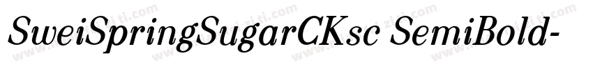 SweiSpringSugarCKsc SemiBold字体转换